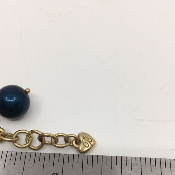 Brighton Bracelet Contempo Chic Gold & Navy Blue Faux Pearls Crystals - Picture 13 of 16